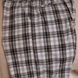 Men's Blue and White Striped Shorts